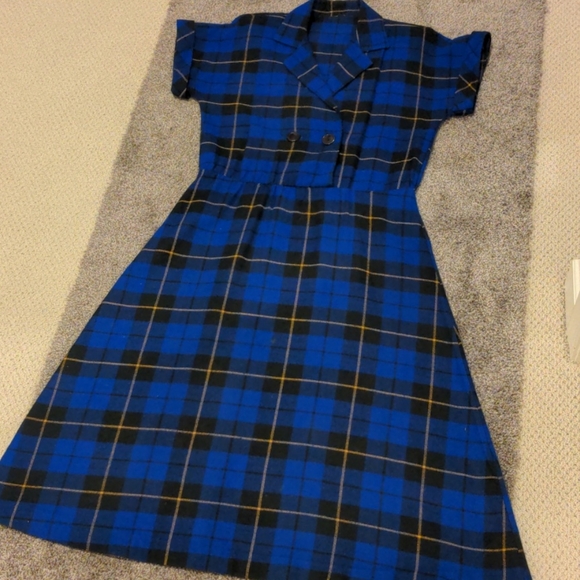 Dresses & Skirts - Vintage Plaid Wool Dress